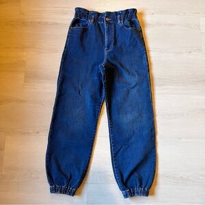 Express Women's Super High Rise Supersoft Knit Jogger Dark Blue Jeans Size 10R